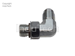 HM Fitting 90  met O-ring  M9/16  -18 JIC x M9/16  -18 UNF